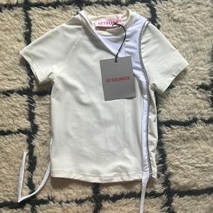 NWT Ottolinger Deconstructed White Tee